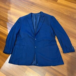 Brioni Colosse Navy Blue Wool Silk Blazer Jacket IT 50 US 40R Made Italy Luxury